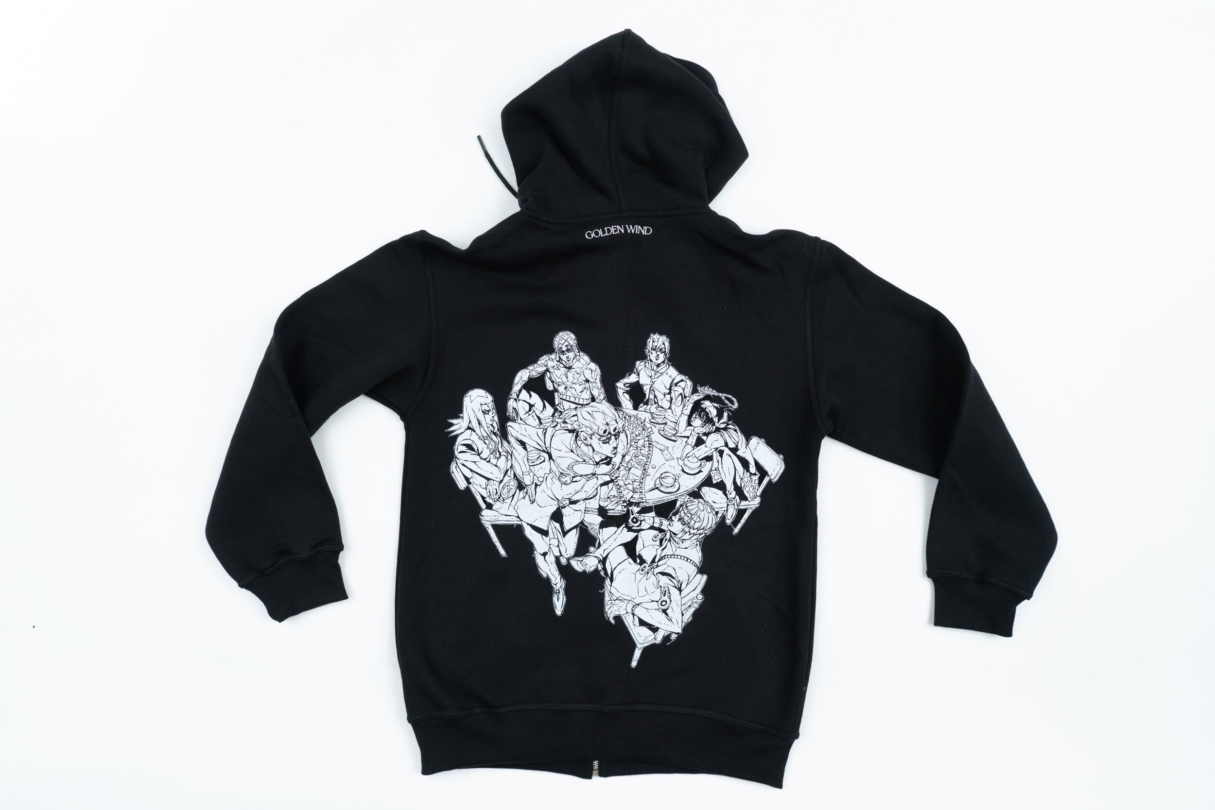 JoJo's Bizarre Adventure Golden Wind Zipper Hoodie BLACK
