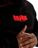 Kill la Kill -Senketsu Black Fully Embroidered Pullover Hoodie