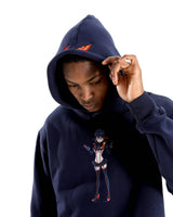 Kill la Kill -Ryuko Blue Embroidered Pullover Hoodie