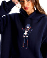 Kill la Kill -Ryuko Blue Embroidered Pullover Hoodie