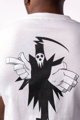 Soul Eater Lord Death Embroidered White T-Shirt