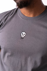 Soul Eater Lord Death Embroidered Grey T-Shirt