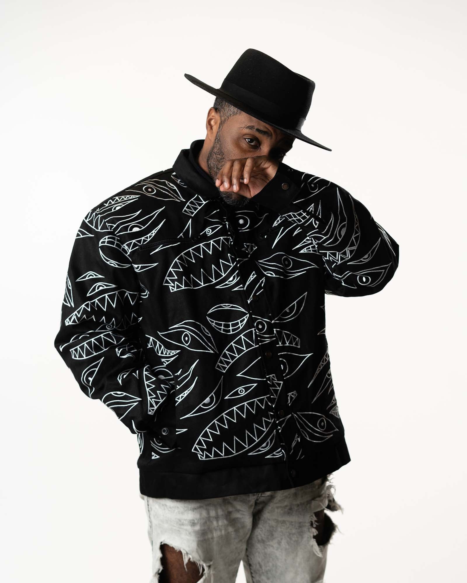 PHASE 2 - Fullmetal Alchemist: Brotherhood -  Eyes of God (Pride) Embroidered Black Denim Jacket