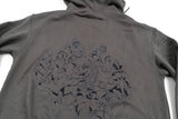 JoJo's Bizarre Adventure Golden Wind Zipper Hoodie GREY