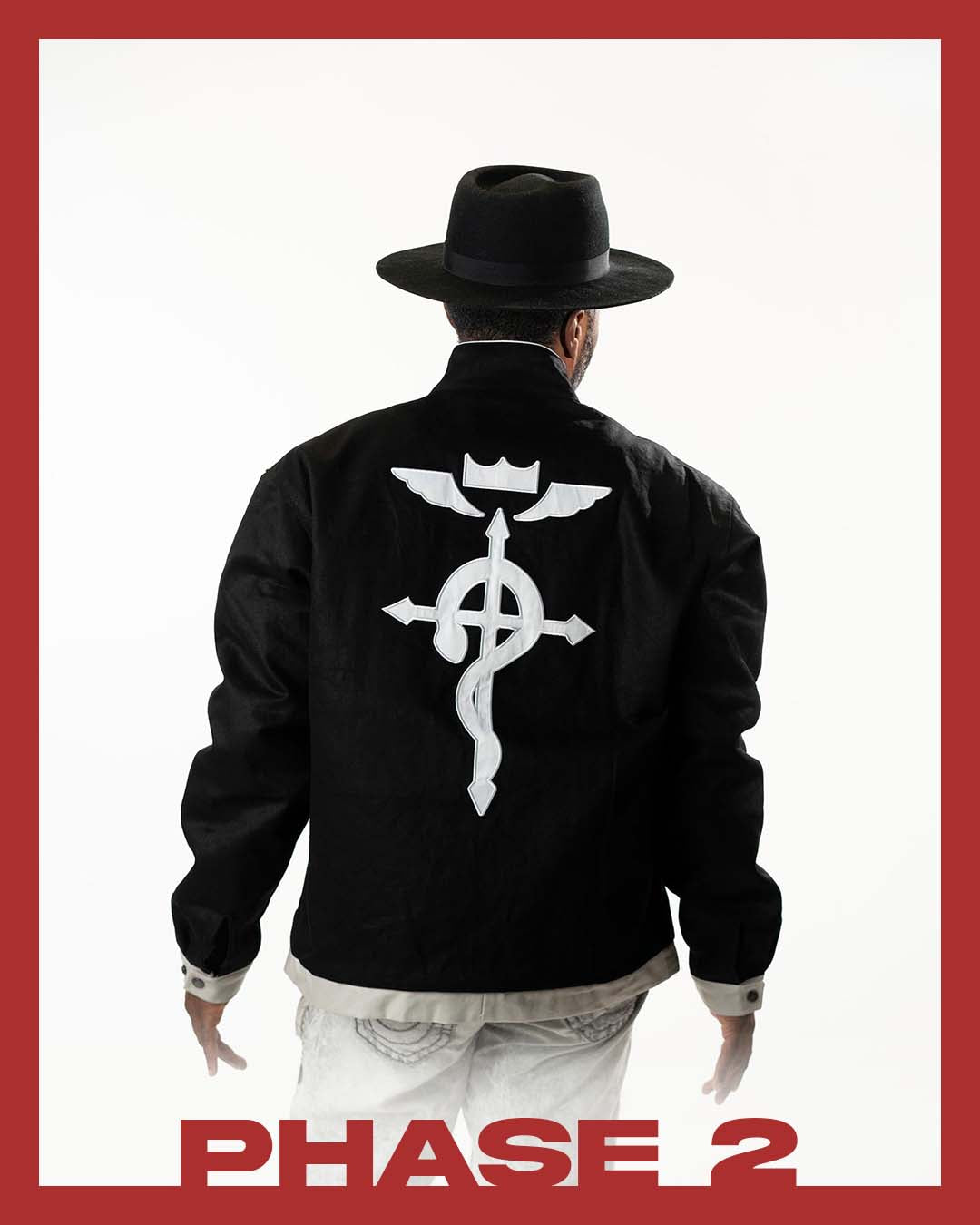 PHASE 2 - Fullmetal Alchemist: Brotherhood -  Edward Elric Embroidered Black Denim Jacket