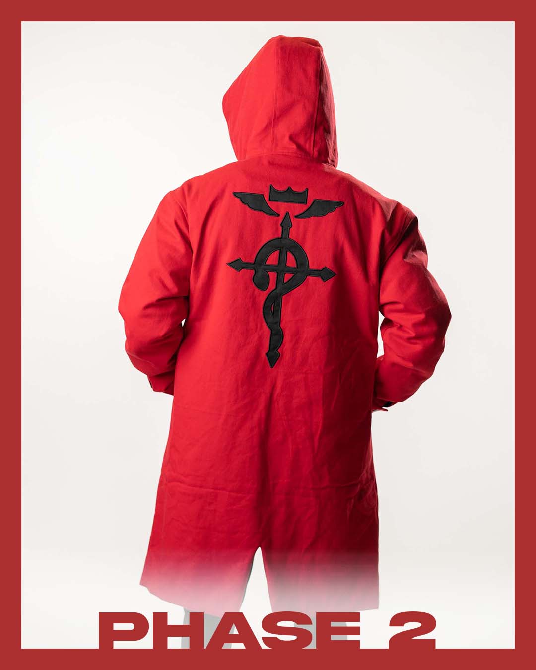 PHASE 2 - Fullmetal Alchemist: Brotherhood- Edward Elric Long Denim Red Jacket