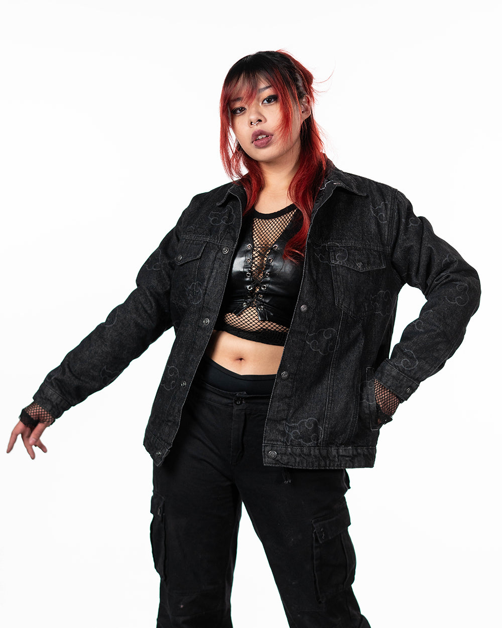 Naruto Shippuden - Akatsuki Black Pattern Jacket - PREORDER