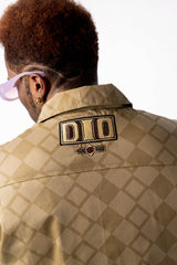 Close-up of the upper back featuring the DIO wordmark embroidery.