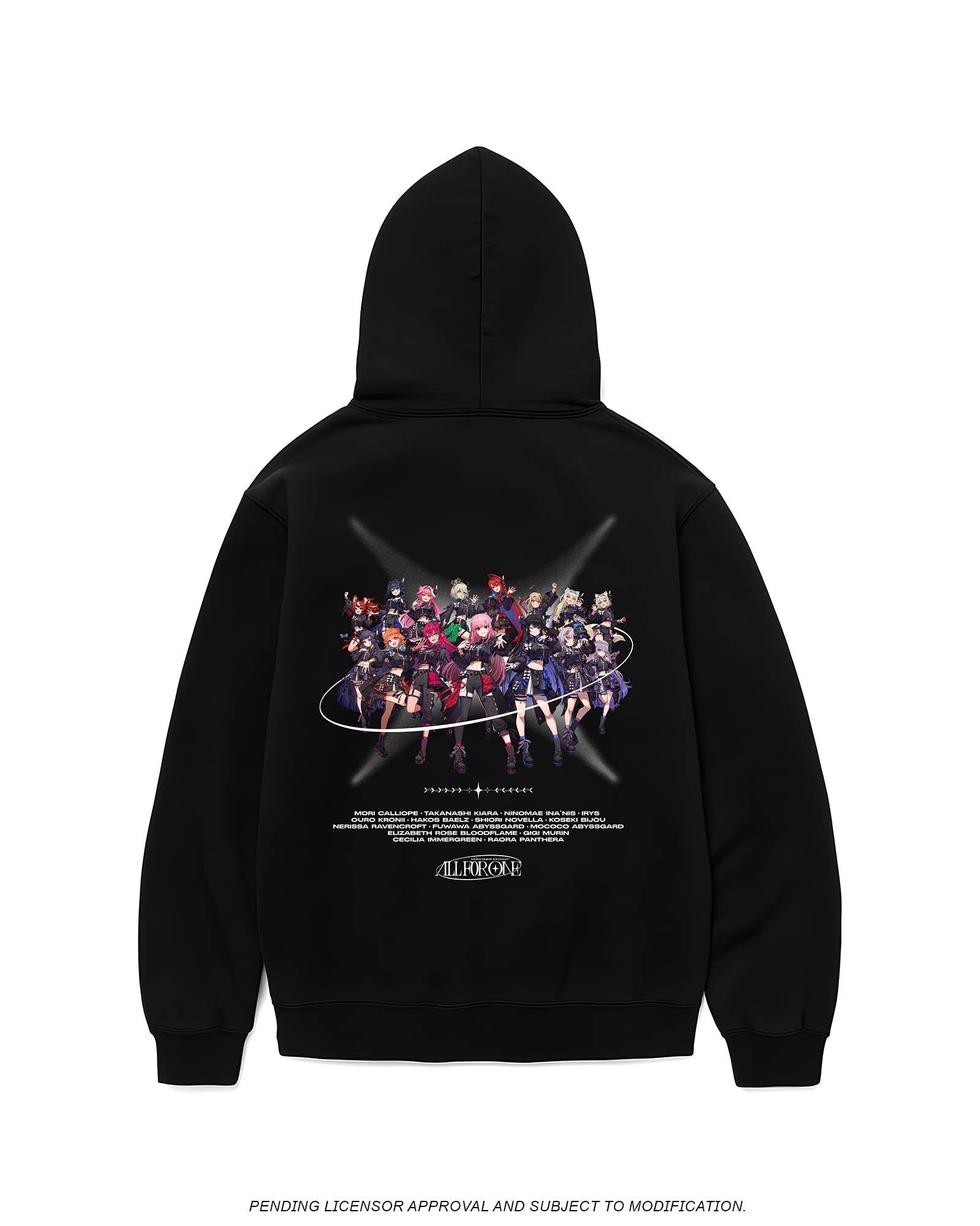 ミュージシャン CHARACTER Special Collaboration HOODIE hololive - All For One Hoodie – Anime Gear Guru