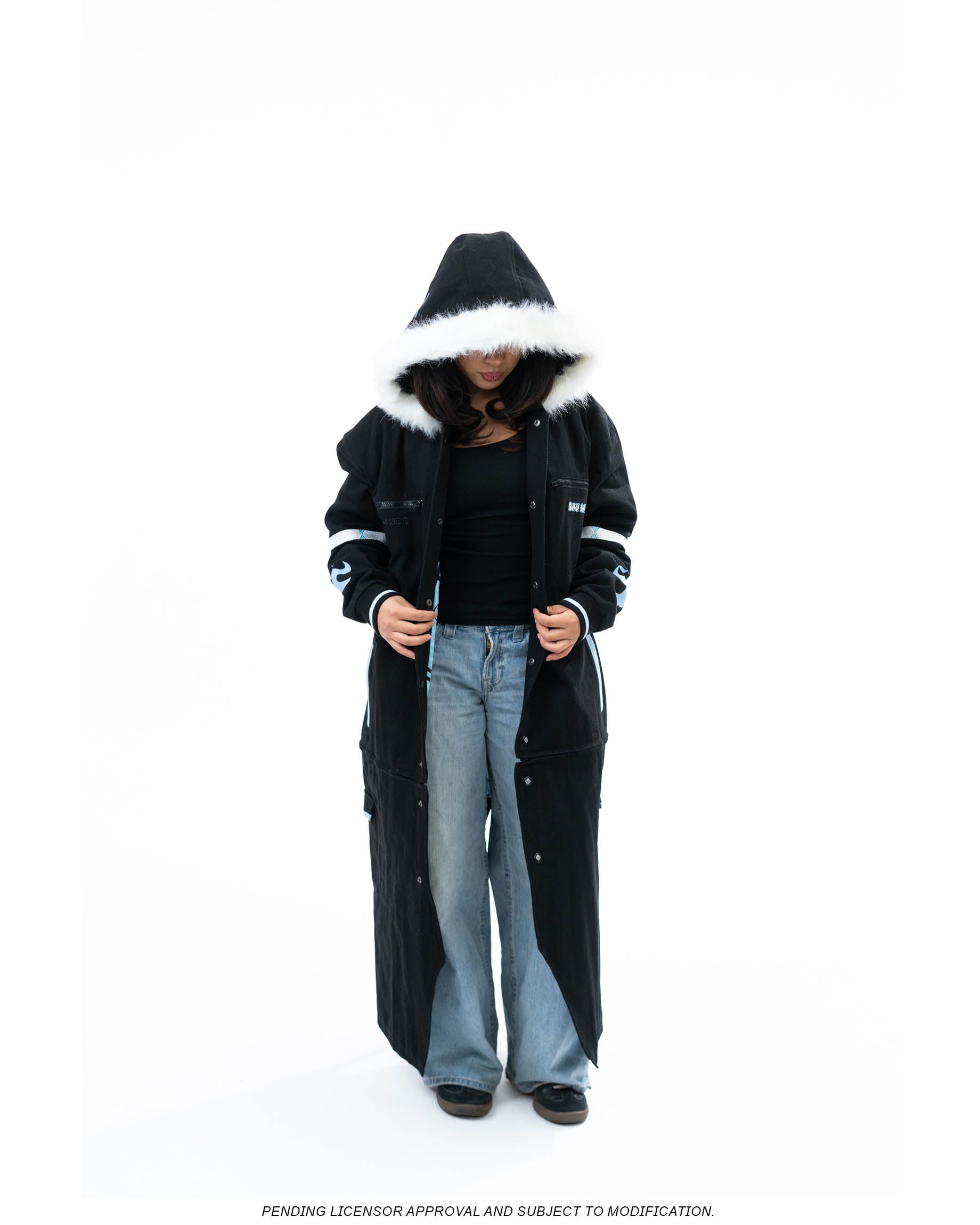 hololive English - Fuwawa Abyssgard Long Denim Cropable Jacket