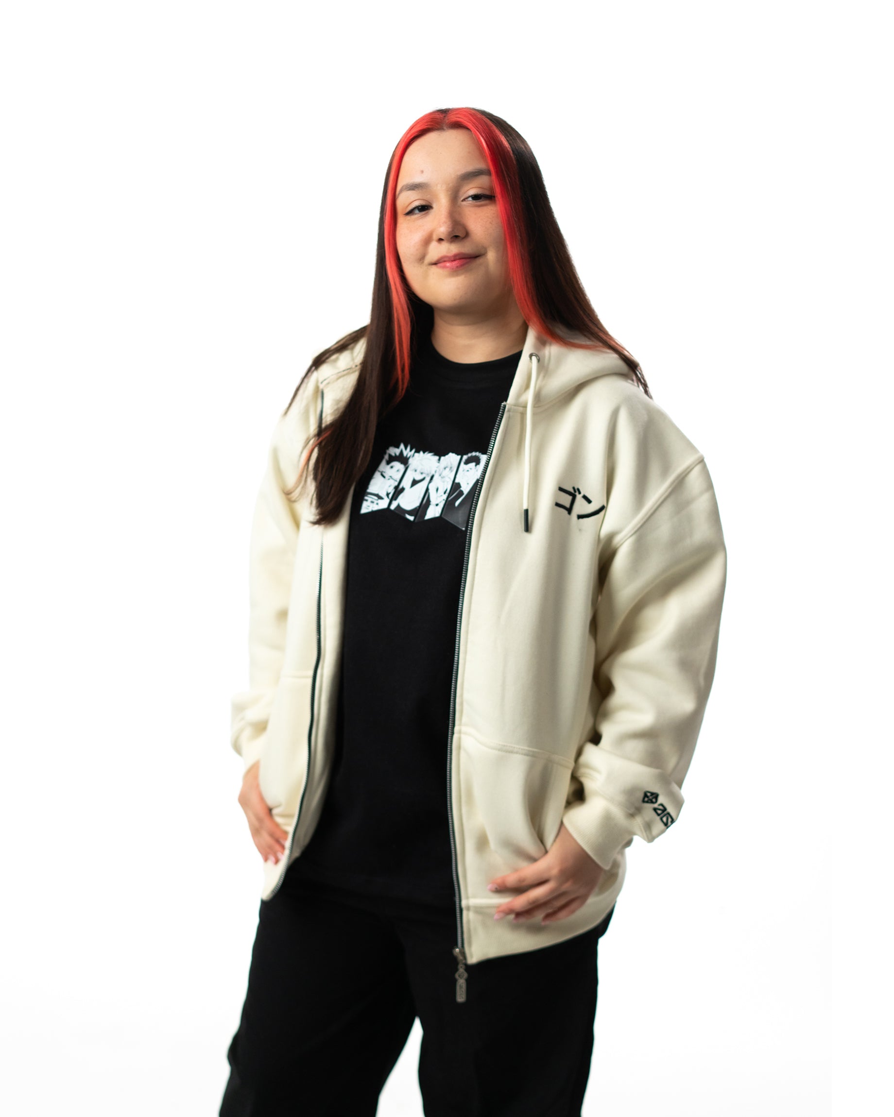Hunter x Hunter Gon Zipper Hoodie TAN