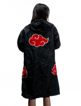 Naruto Shippuden Akatsuki cloud hooded windbreaker jacket back full view