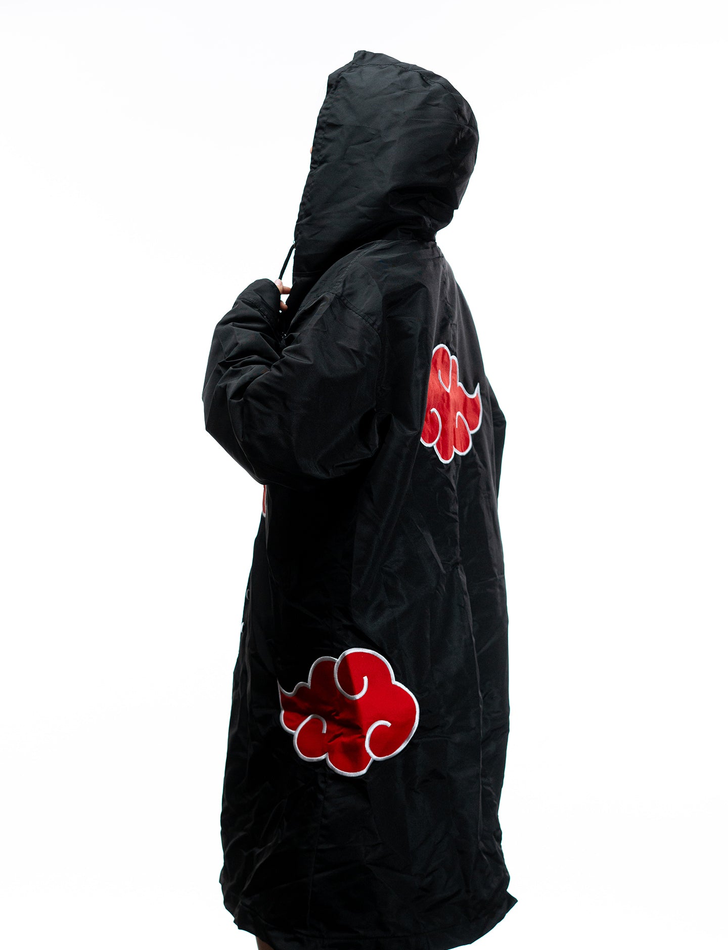 Naruto Shippuden Akatsuki cloud hooded windbreaker jacket side cloud view