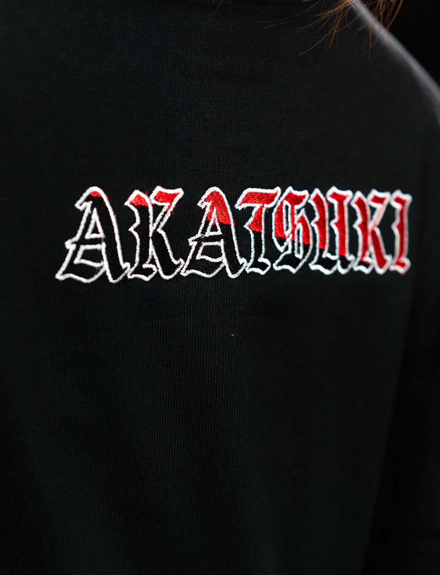 Naruto Shippuden Akatsuki embroidered cloud shirt back Akatsuki macro