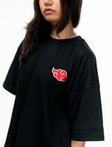 Naruto Shippuden Akatsuki embroidered cloud shirt sleeve cloud detail