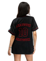 Naruto Shippuden Akatsuki red and black baseball jersey back full view