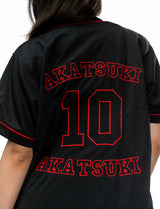 Naruto Shippuden Akatsuki red and black baseball jersey back number closeup