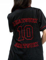Naruto Shippuden Akatsuki red and black baseball jersey back number detail