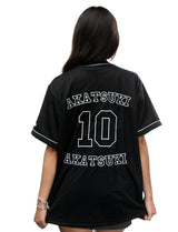 Naruto Shippuden Akatsuki white and black baseball jersey back model view