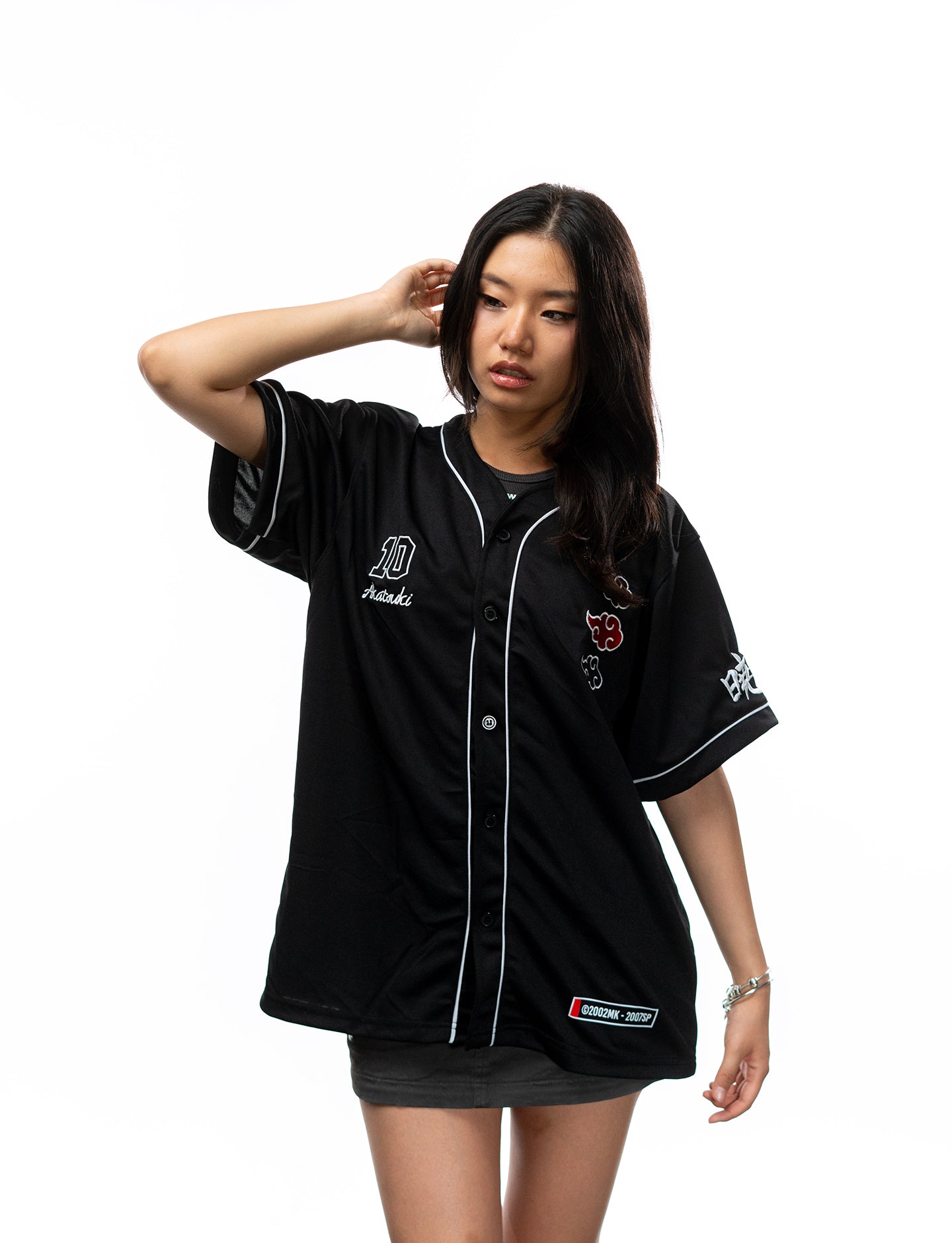 Naruto Shippuden Akatsuki white and black baseball jersey front final pose