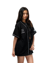 Naruto Shippuden Akatsuki white and black baseball jersey front model view