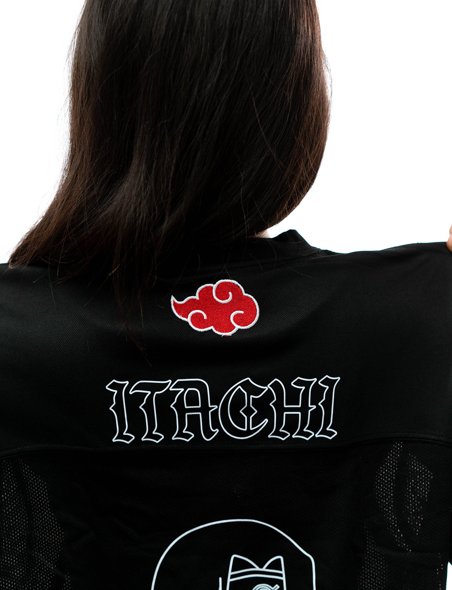 Naruto Shippuden Itachi Akatsuki jersey back cloud detail