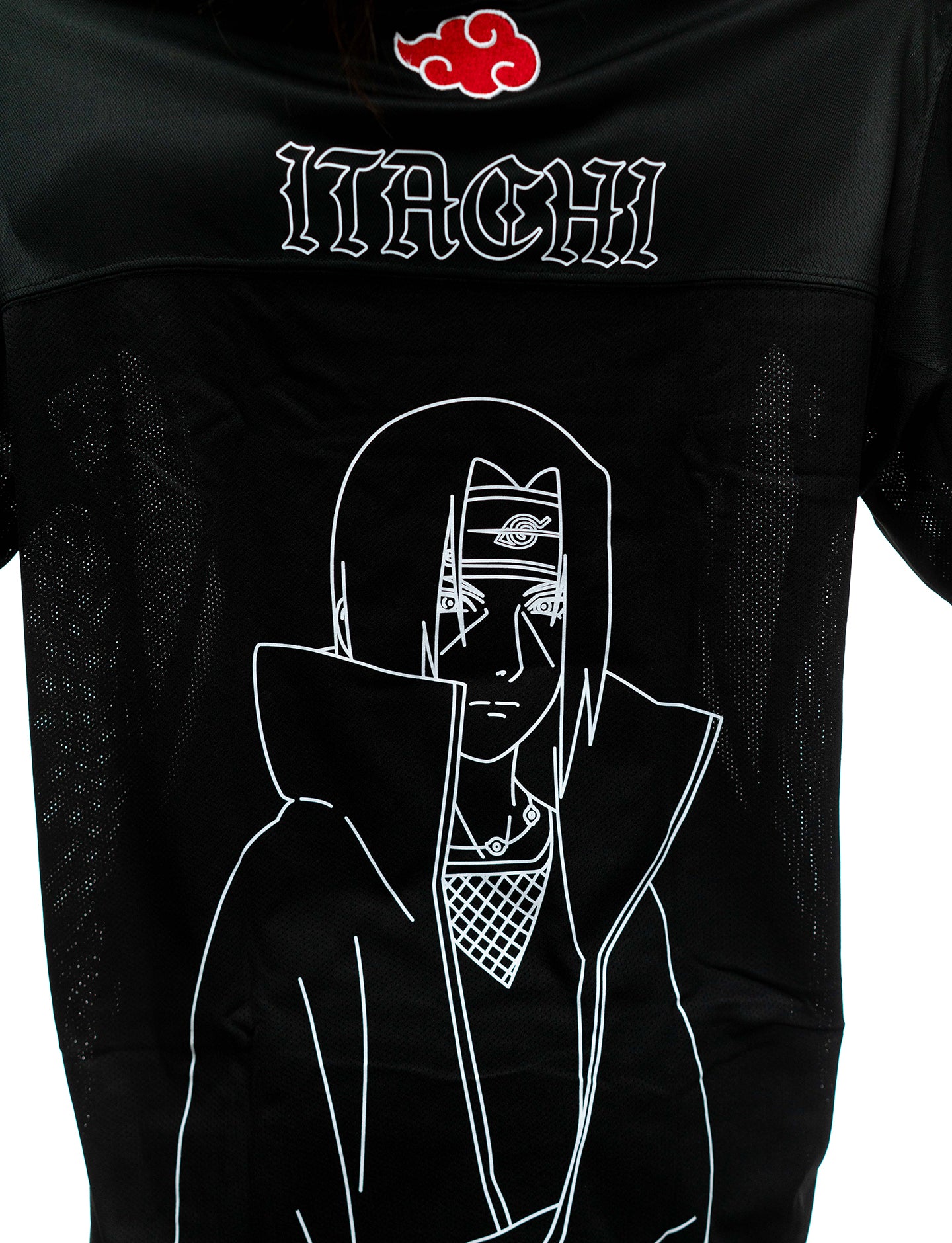 Naruto Shippuden Itachi Akatsuki jersey back Itachi closeup