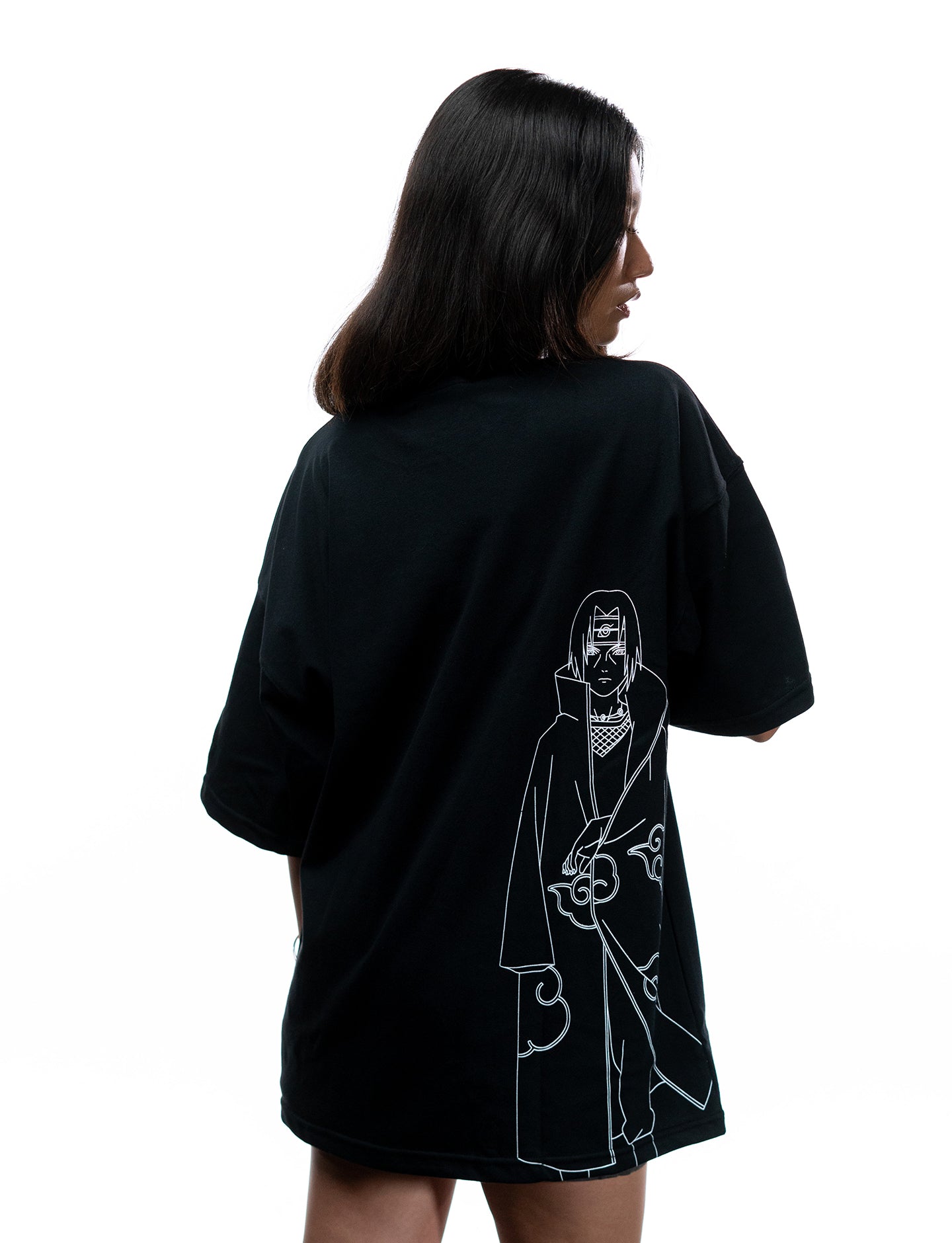 Naruto Shippuden Itachi Uchiha line art shirt back angle view