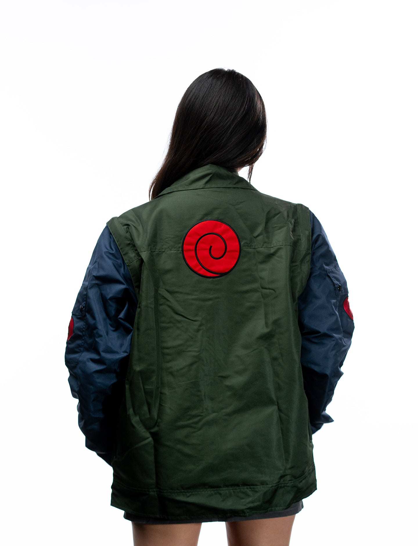 Naruto Shippuden Kakashi tactical windbreaker jacket back full view