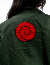 Naruto Shippuden Kakashi tactical windbreaker jacket back symbol closeup