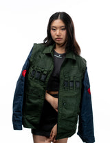 Naruto Shippuden Kakashi tactical windbreaker jacket open front view