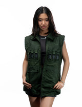 Naruto Shippuden Kakashi tactical windbreaker jacket sleeveless model view