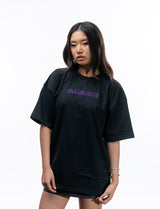 Naruto Shippuden Sasuke Uchiha purple line art oversized shirt front angle view