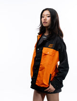 Naruto Shippuden Uzumaki orange windbreaker jacket front left angle