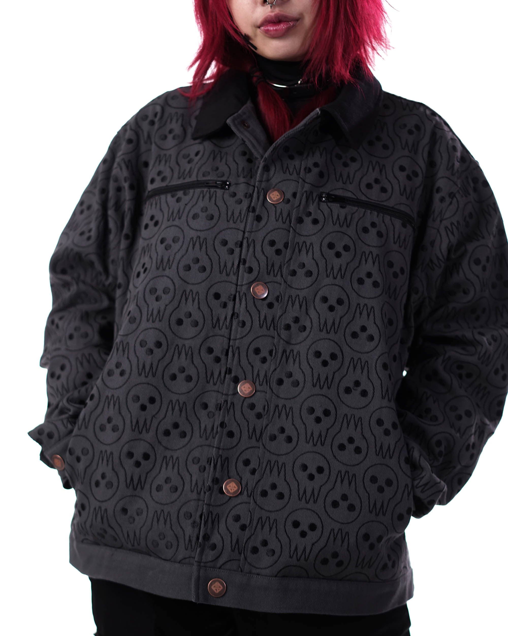 Soul Eater - Lord Death Pattern Denim Jacket - Tier 1