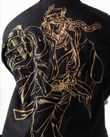 Detailed close-up of the gold Jotaro embroidery.