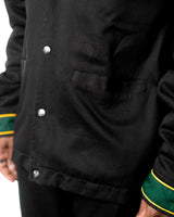 Wind Breaker bofurin black denim jacket front pockets and cuff detail