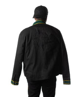 Wind Breaker bofurin black denim jacket model back full view
