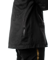 Wind Breaker bofurin black denim jacket model side profile view