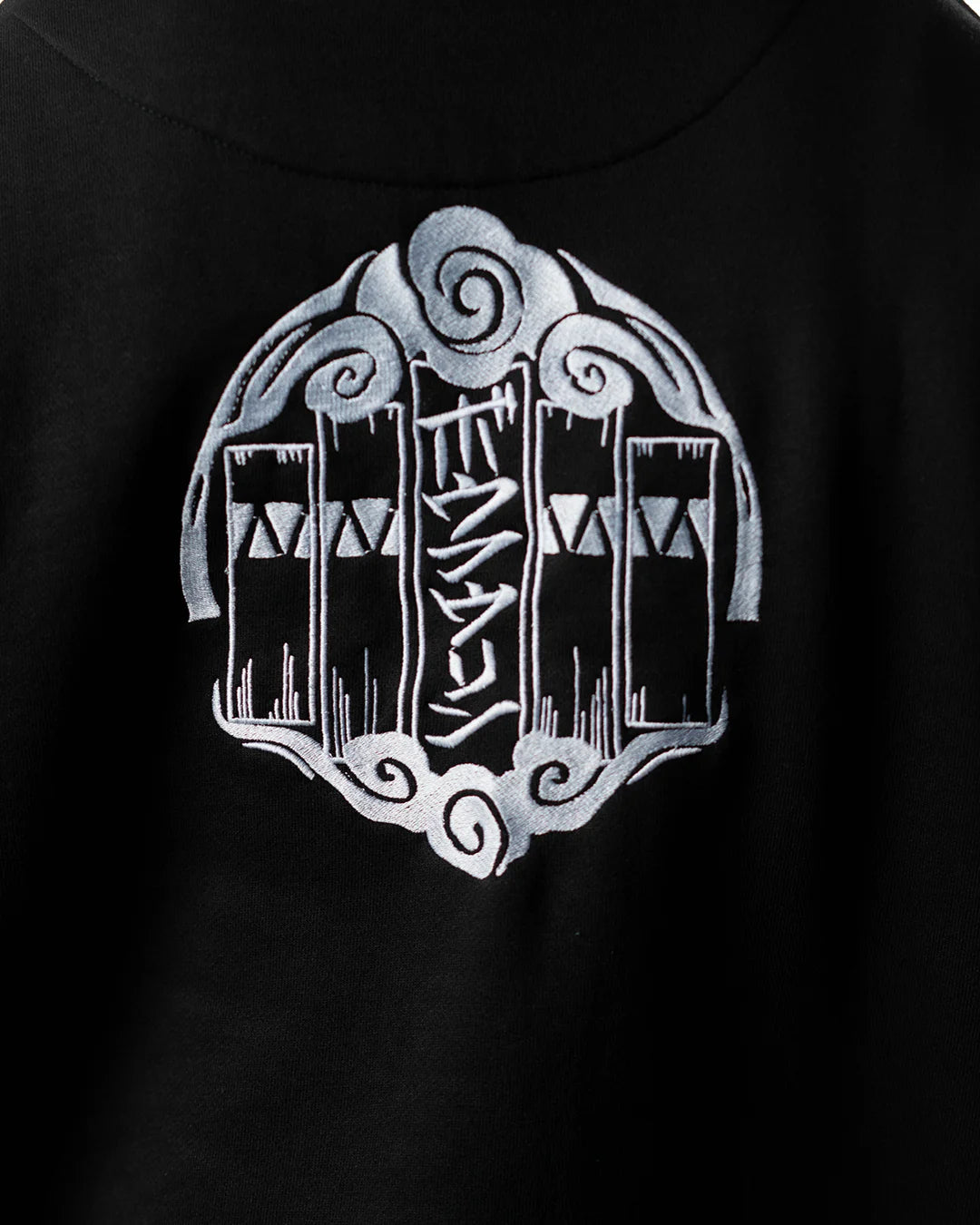 Wind Breaker haruka sakura black hoodie back bofurin crest graphic close up