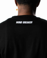 Wind Breaker haruka sakura black t shirt back neck logo close up