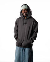 Wind Breaker keel gray skeleton hoodie model front full view