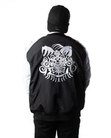 Wind Breaker shishitoren black bomber jacket model back full view