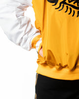 Wind Breaker shishitoren orange bomber jacket side pocket and ribbed hem detail